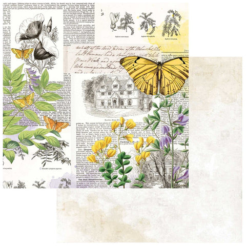 Curators Botanical - 49 & Market - 12"x12" Double-sided Patterned Paper - Flutterology