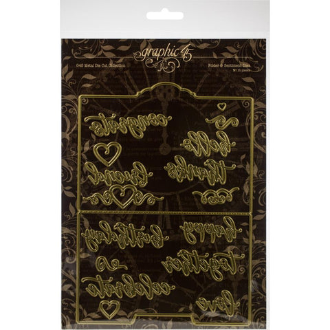 Graphic 45 - Staples Dies - Folder & Sentiment