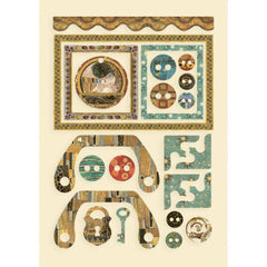 Klimt - Stamperia - Wooden Shapes A5 - Frames & Buttons (SP111)