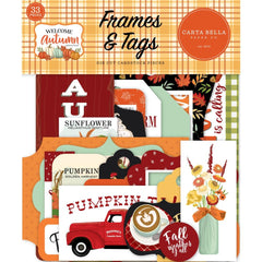 Welcome Autumn - Carta Bella - Ephemera 33/Pkg - Frames & Tags