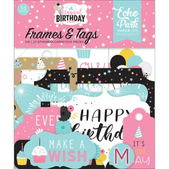 Magical Birthday GIRL - Echo Park - Cardstock Ephemera 33/Pkg - Frames & Tags