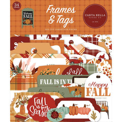 Welcome Fall - Carta Bella - Cardstock Ephemera 33/Pkg - Frames & Tags