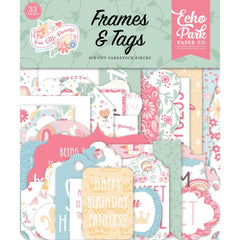 Our Little Princess - Echo Park - Cardstock Ephemera 33/Pkg - Frames & Tags