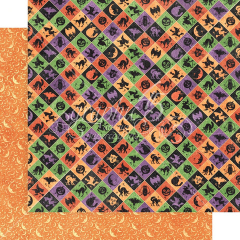 Charmed - Graphic45 - 12"x12" Double-sided Patterned Paper - Frankly Frightful