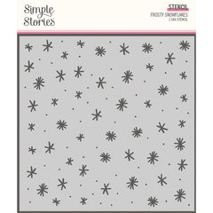 Feelin' Frosty - Simple Stories - Stencil 6"X6" -  Frosty Snowflakes