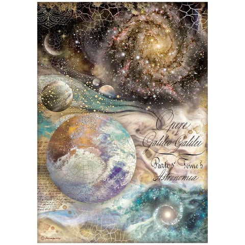 Cosmos Infinity - Stamperia - A4 Rice Paper - Galileo Galilei (4798)