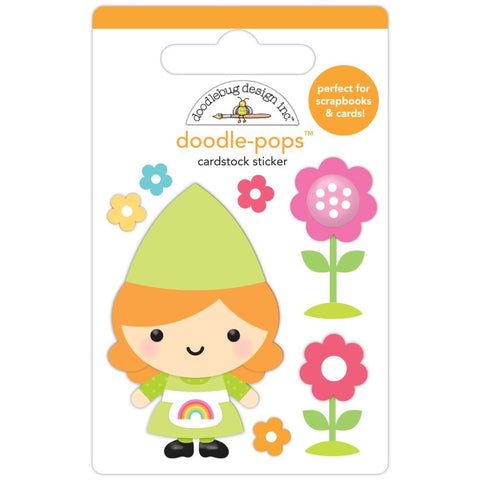 Over the Rainbow - Doodlebug - Doodle-Pops 3D Stickers -  Garden Gnome