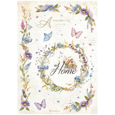 Welcome Home - Stamperia - Rice Paper Sheet A4 - Garland (6228)