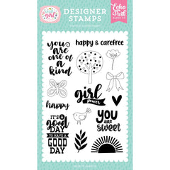 All About A Girl - Echo Park - Stamp Set - Girl Power