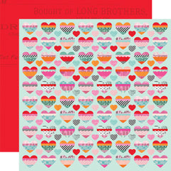 Heart Eyes - Simple Stories - Double-Sided Cardstock 12"X12" - Happy Hearts