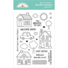 My Happy Place - Doodlebug - Clear Doodle Stamps -  Happy Home