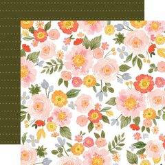 Flora No. 5 - Carta Bella - Double-Sided Cardstock 12"X12" -  Happy Large Floral