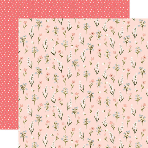 Flora No. 5 - Carta Bella - Double-Sided Cardstock 12"X12" - Happy Stems