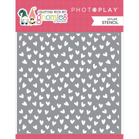 Crafting With My Gnomies - PhotoPlay - Stencil 6"X6" - Hearts (7364)