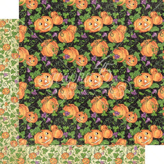 Charmed - Graphic45 - 12"x12" Double-sided Patterned Paper - Hey Pumpkin