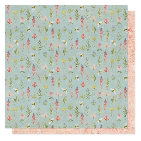 Bunnies & Blooms - PhotoPlay - Double-Sided Cardstock 12"X12" -  Honey Bees