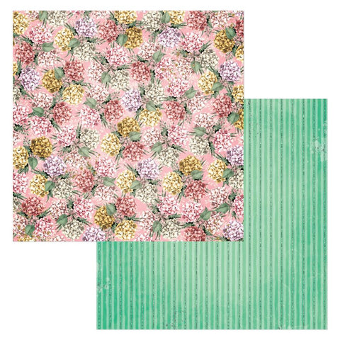 Willow & Sage - BoBunny - Double-Sided Cardstock 12"X12" - Hydrangeas