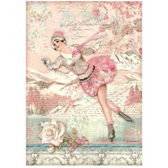 Sweet Winter - Stamperia - A4 Rice Paper - Ice Skater (4835)