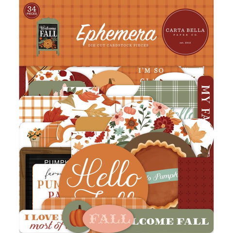 Welcome Fall - Carta Bella - Cardstock Ephemera 33/Pkg - Icons