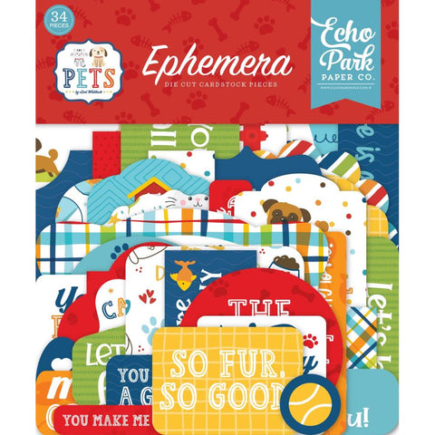 Pets - Echo Park - Cardstock Ephemera 33/Pkg - Icons