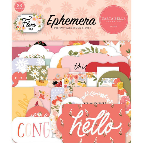 Flora No. 5 - Carta Bella - Cardstock Ephemera 33/Pkg - Icons