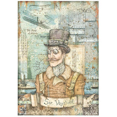 Sir Vagabond Aviator - Stamperia - A4 Rice Paper - Image (4699)