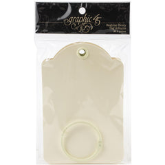 Graphic 45 -  Staples Regular Tag Album 5.75"X3.875" - Ivory (6004)