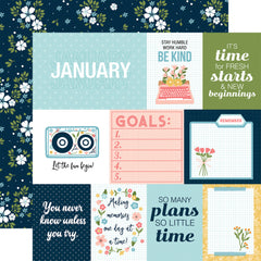 Day In The Life No. 2  - Echo Park - Double-Sided Cardstock 12"X12" - January