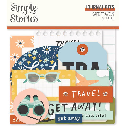 Safe Travels - Simple Stories - Bits & Pieces Die-Cuts 39/Pkg - Journal