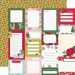 Holly Days - Simple Stories - Double-Sided Cardstock 12"X12" - Journal Elements