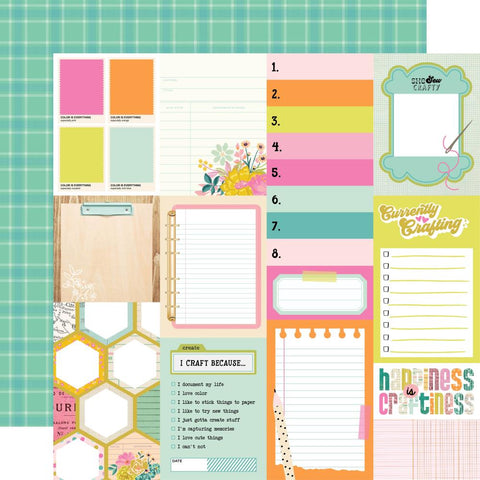 Let's Get Crafty - Simple Stories - Double-Sided Cardstock 12"X12" -  Journal Elements
