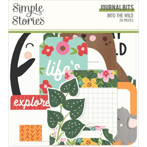 Into The Wild - Simple Stories - Bits & Pieces Die-Cuts 26/Pkg - Journal