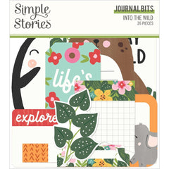 Into The Wild - Simple Stories - Bits & Pieces Die-Cuts 26/Pkg - Journal
