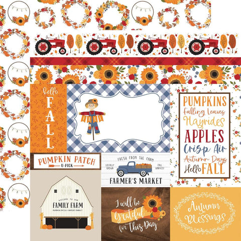 Fall - Echo Park - Double-Sided Cardstock 12"X12" - Journing Cards