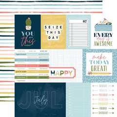 Day In The Life - Echo Park - Double-Sided Cardstock 12"X12" - July