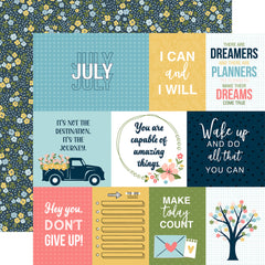 Day In The Life No. 2  - Echo Park - Double-Sided Cardstock 12"X12" - July