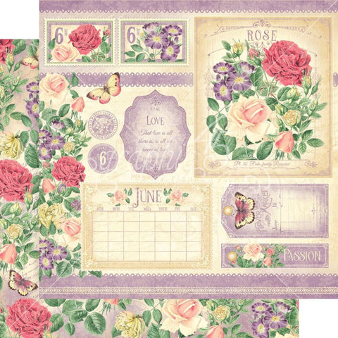 Flower Market - Graphic45 - Double-Sided Cardstock 12"X12" - June