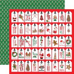 Christmas Cheer  - Carta Bella - Double-Sided Cardstock 12"X12" - Just For You Tags