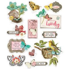 Simple Vintage Cottage Fields - Simple Stories - Layered Stickers 12/Pkg