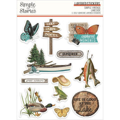 Simple Vintage Lakeside - Simple Stories - Layered Stickers 11/Pkg