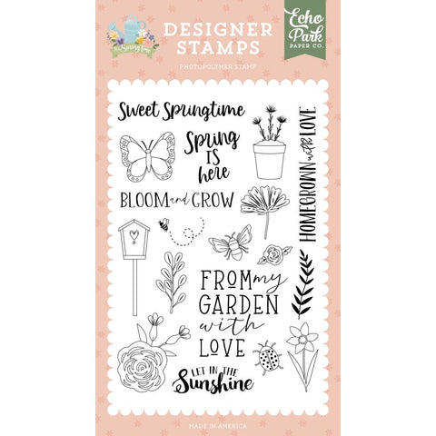 It's Spring Time - Echo Park - Clear Stamp Set - Let In The Sunshine