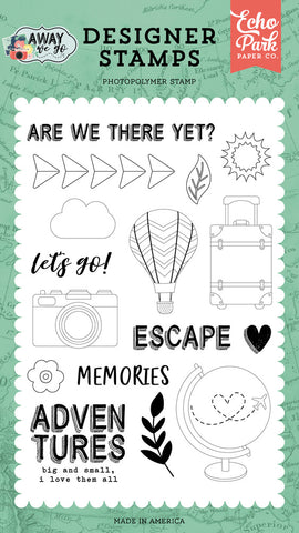 Away We Go - Echo Park - Clear Stamp - Let's Go