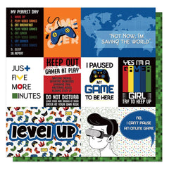 Gamer - PhotoPlay - Double-Sided Cardstock 12"X12" - Level Up