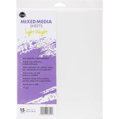 iCraft Mixed Media Sheets 8.5"X11" 15/Pkg - Lightweight