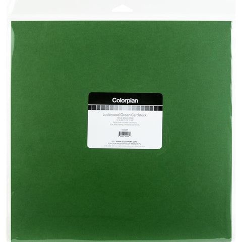 ColorPlan 100lb Cover Solid - Cardstock 12"X12" 10/Pkg - Lockwood Green
