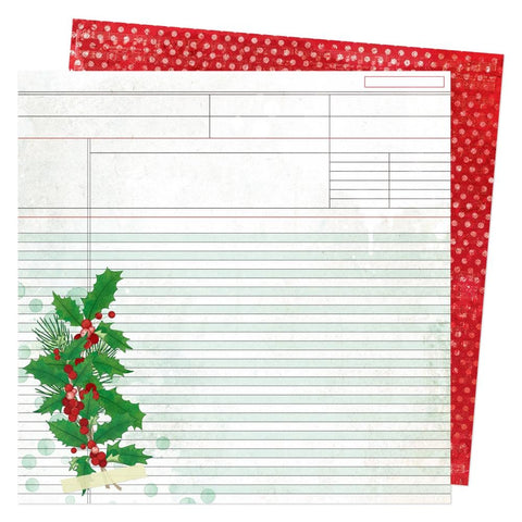 Evergreen & Holly  - Vicki Boutin - Double-Sided Cardstock 12"X12" - Making Spirits Bright