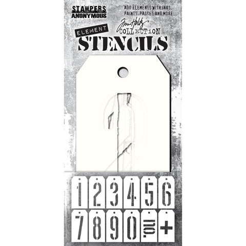 Tim Holtz - Element Stencils 12/Pkg - Mechanical
