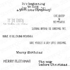 Stamping Bella - Cling Stamps - Merry Slothmas Sentiment Set