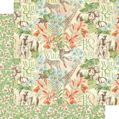 Wild & Free - Graphic45 - Double-Sided Cardstock 12"X12" - Mighty Menagerie