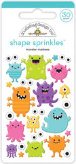 Monster Madness - Doodlebug -  Sprinkles Adhesive Glossy Enamel Shapes - Monster Madness